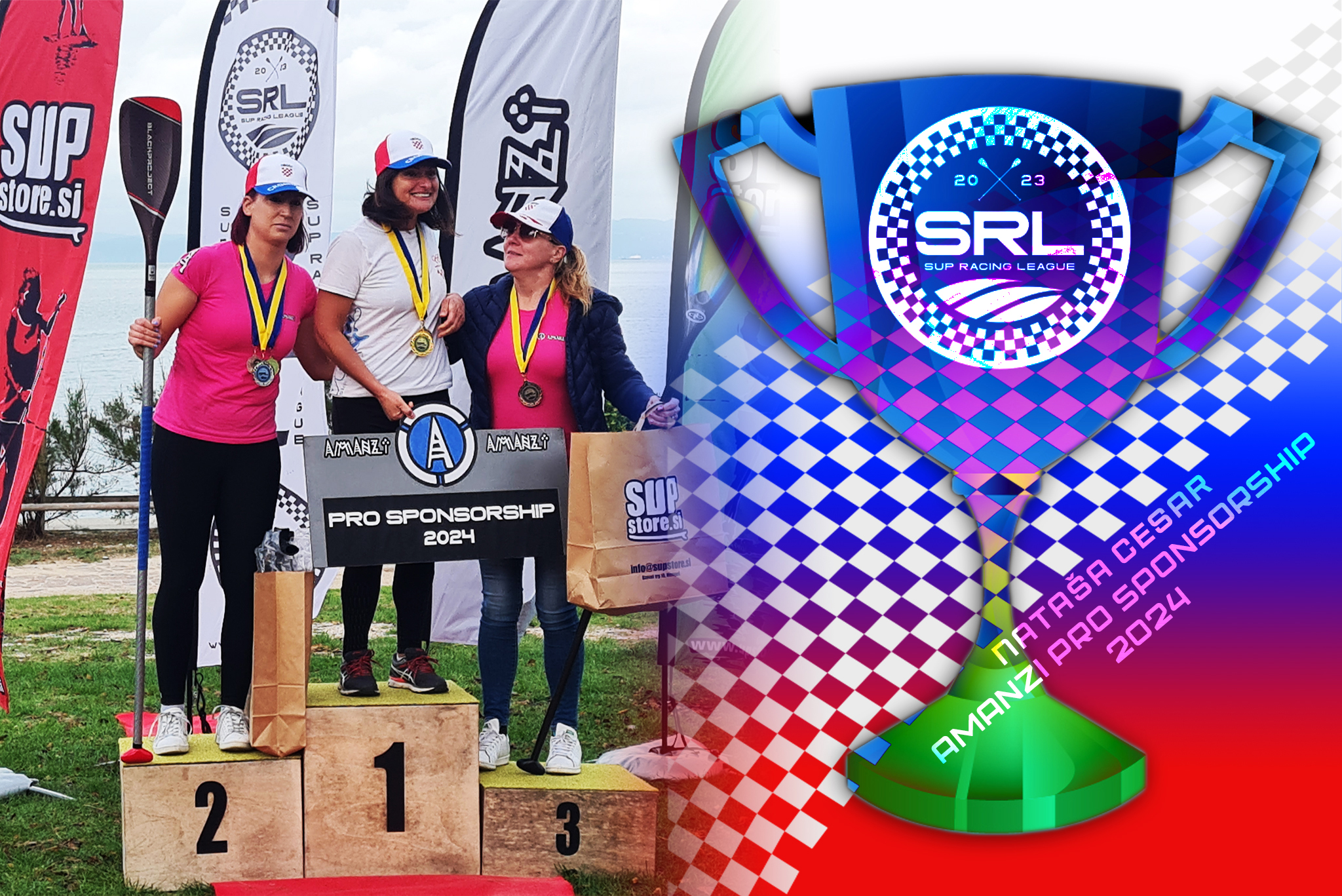 Amanzi SUP proudly sponsors Nata&scaron;a Cesar for her overall win. Empowering female athletes. #AmanziSponsorship #WomenInSports"