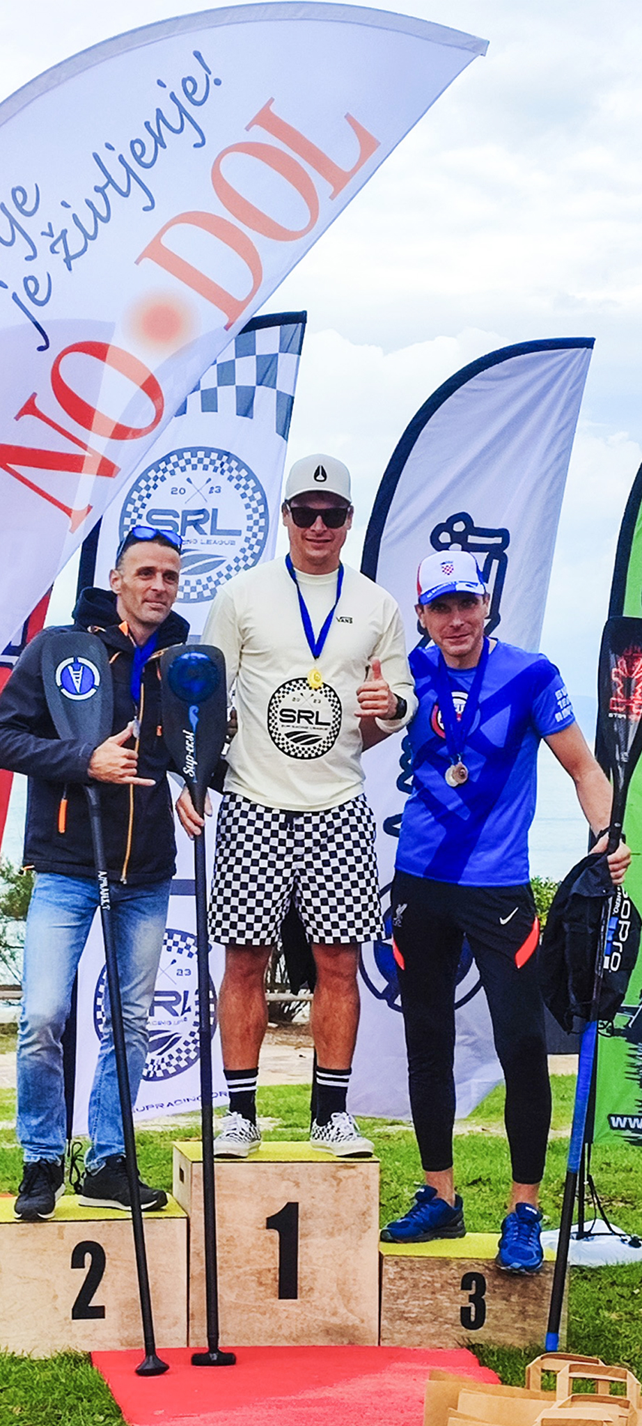  SRL World Cup's 200m sprint race results - 1. Rok Puvar (SD SUPer / SLO), 2. Gregor Mohorič (Amanzi SUP Team / SLO), 3. Mile Gaće&scaron;a (Amanzi SUP Team / CRO). 